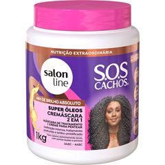 CREMASCARA 2 EM 1 SOS CACHOS SUPER OLEOS SALON LINE 1KG