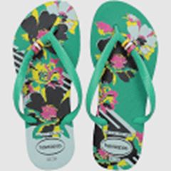 Sandália Havaianas Slim Thematic Verde Orvalho Tamanho 33/34