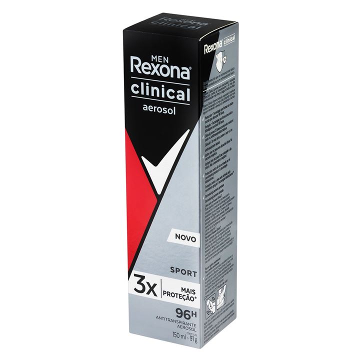 Desodorante Aerosol Rexona Clinical Masculino Sem Perfume - 150ml