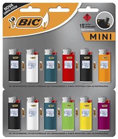 Isqueiro Bic Mini Cartela Leve 12 Pague 11
