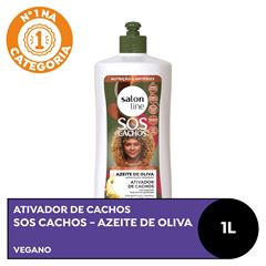 ATIVADOR DE CACHOS SOS CACHOS AZEITE DE OLIVA SALON LINE 1L