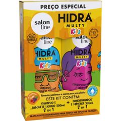 KIT SHAMPOO E CONDICIONADOR HIDRA MULTY KIDS SALON LINE 300ML