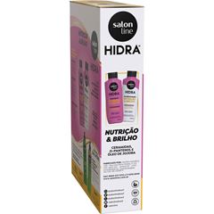 KIT SHAMPOO E CONDICIONADOR HIDRA CERAMIDA SALON LINE 300ML