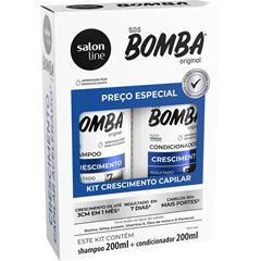 KIT SHAMPOO E CONDICIONADOR SOS BOMBA ORIGINAL SALON LINE 200ML