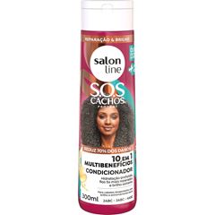 CONDICIONADOR SOS CACHOS 10 EM 1 MULTIBENEFICIOS SALON LINE 300ML