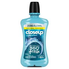 Enxaguante Bucal Close-Up Ice Sem Álcool Leve 500ml Pague 350ml