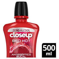 Enxaguante Bucal Close-Up Red Hot sem Álcool 500ml com Promoção de 350ml