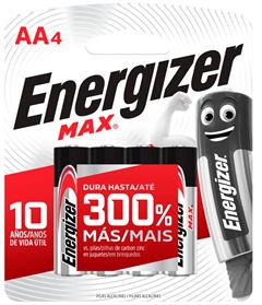 Pilha Energizer Max Alcalina AA Pequena Com 4 Unidades