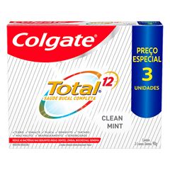 CREME DENTAL COLGATE TOTAL 12 CLEAN MINT 3X90G