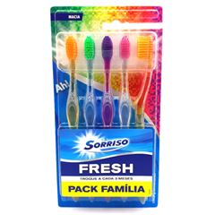 ESCOVA DENTAL SORRISO FRESH PACK COM 5 UN