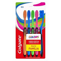 ESCOVA DENTAL COLGATE COLORS COLLECTION PACK COM 5 UN