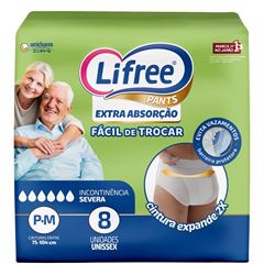Fralda Calça Descartável Geriátrica Lifree Extra ABSORVENTES P/M