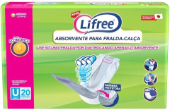 ABSORVENTES Geriátrico Lifree Fralda Calça com 20 Unidades