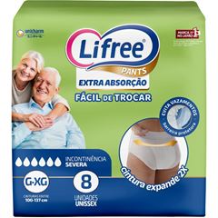 Fralda Calça Descartável Geriátrica Lifree Extra ABSORVENTES G/XG