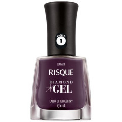 Esmalte Risqué Diamond Gel Calda De Blueberry Cremoso 9,5ml