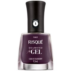 Esmalte Risqué Diamond Gel Calda De Blueberry Cremoso 9,5ml