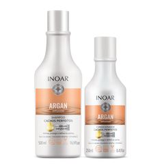 Kit Infantil Inoar Argan Cachos: Shampoo 500ml + Condicionador 250ml