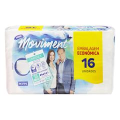 Fralda Descartável Movimento Roupa Íntima P/M com 16 Unidades