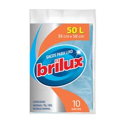 SACOS PARA LIXO BRILUX 50L COM 10UN