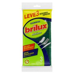 Esponja Brilux Multiuso Com 3 Com Descanso