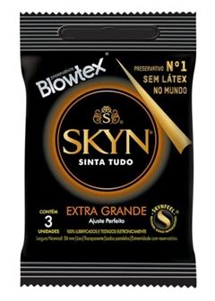 Preservativo Blowtex Skyn Extra Grande com 3 Unidades