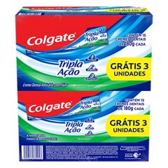 Creme Dental Colgate Tripla Ação 180g Leve 15 Pague 12