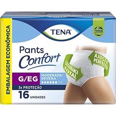 Roupa Íntima Descartável Tena Pants Confort G/EG com 16 Unidades