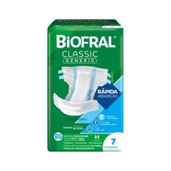 Fralda Descartável Geriátrica Biofral Classic EG com 7 Unidades