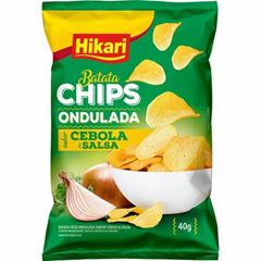 Batata Ondulada Hikari Sabor Cebola e Salsa