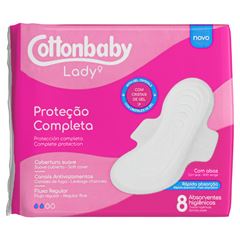 Absorvente Lady Suave com Abas com 8 Unidades