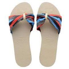 Sandália Havaianas You St. Tropez Bege Palha e Marinho 33/34