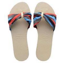 SANDALIA HAVAIANAS YOU ST TROPEZ BEGE PALHA/MARINHO 39/40