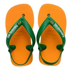 SANDALIA HAVAIANAS BABY BRASIL LOGO LARANJA CITRUS 25/26