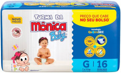 Fralda Descartável Turma da Mônica Jumbinho G
