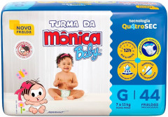 Fralda Descartável Turma da Mônica Mega G