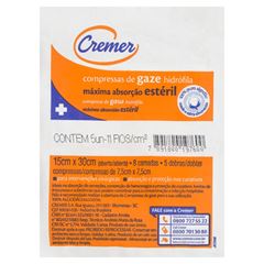 Compressa de Gaze Estéril 11 Folhas 7,5x7,5cm com 5 unidades