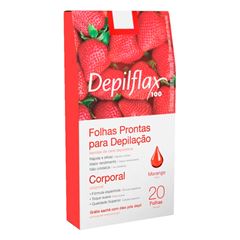 FOLHA PRONTA DEPILFLAX CORPORAL MORANGO