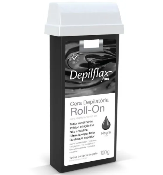 Cera Depilflax Quente Negra Refil