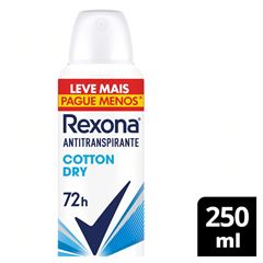 Desodorante Aerossol Rexona Feminino Cotton 250ml Leve Mais Pague Menos