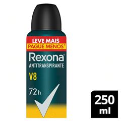 Desodorante Aerossol Rexona Masculino V8 250ml Leve Mais Pague Menos