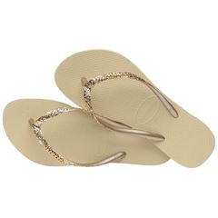 SANDALIA HAVAIANAS SLIM GLITER II AREIA 33/34