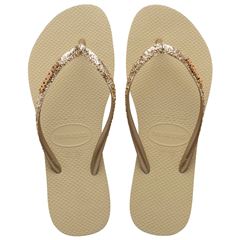 SANDALIA HAVAIANAS SLIM GLITER II AREIA 33/34