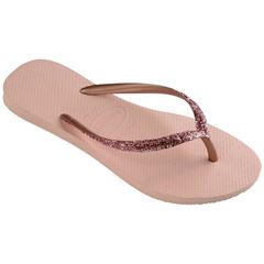 SANDALIA HAVAIANAS SLIM GLITER II ROSA BALLET/DOURADO 33/34