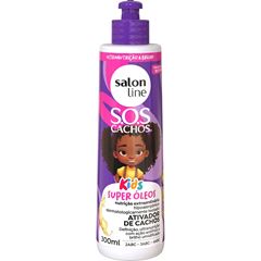 ATIVADOR DE CACHOS SOS CACHOS KIDS SUPER OLEOS SALON LINE 300ML