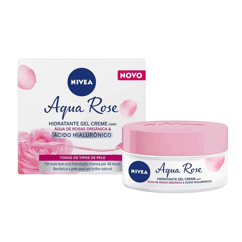 Gel Creme Facial Hidratante Nivea Aqua Rose 50ml