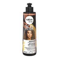 ATIVADOR DE CACHOS SOS CACHOS ARGININA RESISTENCIA MAXIMA SALON LINE 300ML