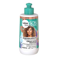 CREME PARA PENTEAR SOS CACHOS ACIDO HIALURONICO SALON LINE 300ML