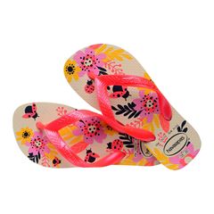 SANDALIA HAVAIANAS KIDS FLORES BEGE PALHA 23/24