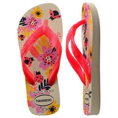 SANDALIA HAVAIANAS KIDS FLORES BEGE PALHA 23/24