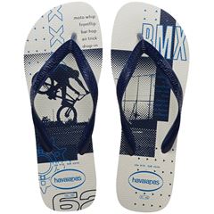 Sandália Havaianas Top Athletic Branco e Marinho 35/36